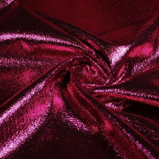 Tissu Métallisé Holographique Fuchsia pour Fête