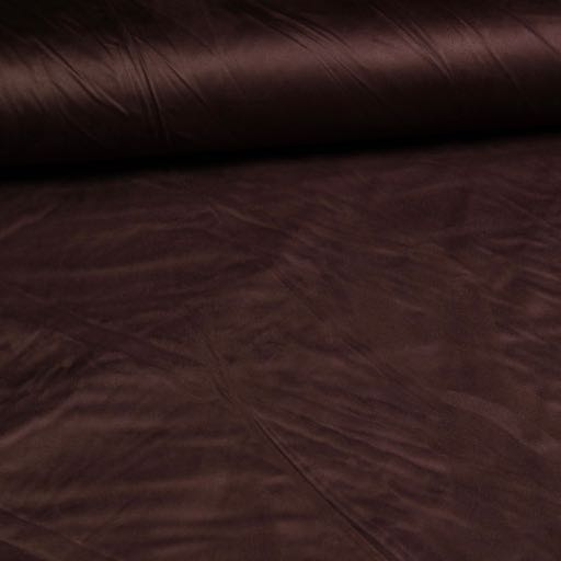 Tissu Stretch Suédine marron foncé