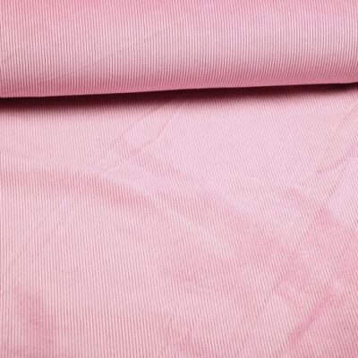 Velours côtelé 11 côtes stretch Rose ancien
