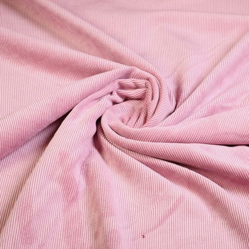 Velours côtelé 11 côtes stretch Rose ancien