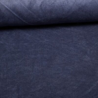 Velours Côtelé 11 Wales Stretch Bleu Jean Foncé