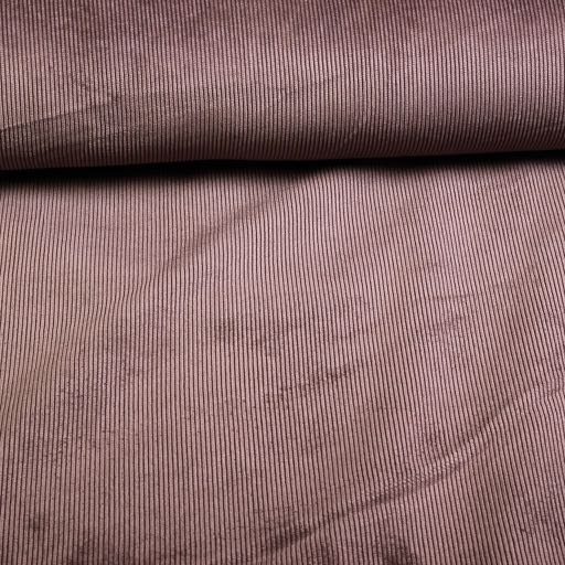 Velours Côtelé Stretch 11 Raies Marron Foncé