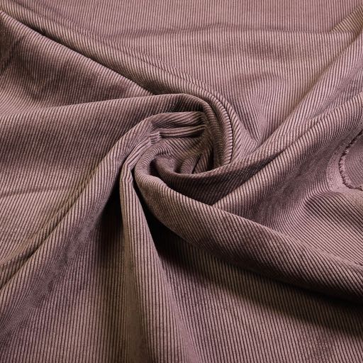 Velours Côtelé Stretch 11 Raies Marron Foncé