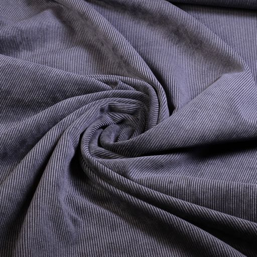 Velours côtelé stretch 11 raies bleu
