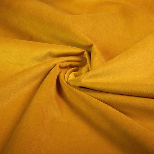 Velours / Velvet tissu d'ameublement Jaune Ocre