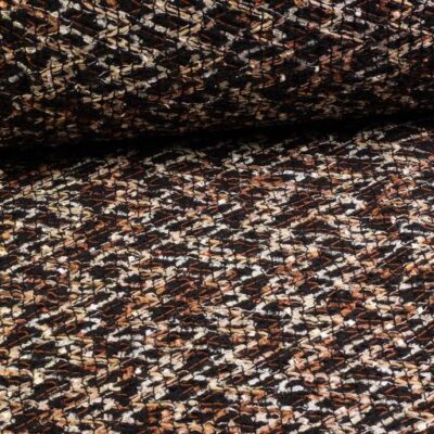 Tissu Bouclé/Tweed lurex zigzag 1