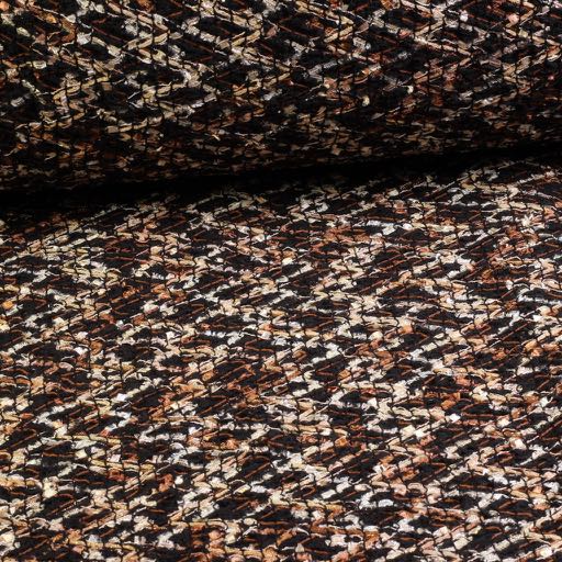 Tissu Bouclé/Tweed lurex zigzag 1