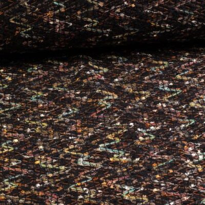Tissu bouclé/tweed lurex zigzag 2