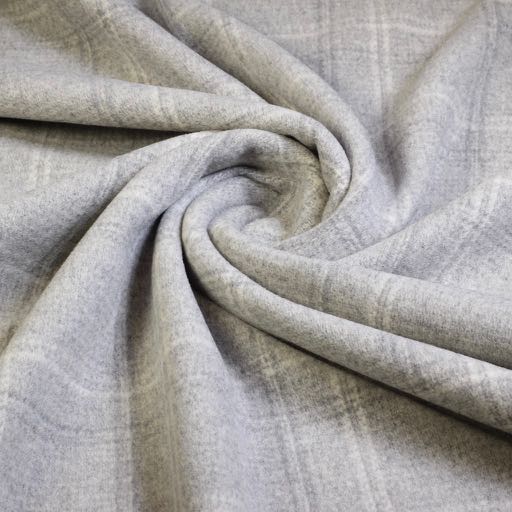 Tissu manteau carreaux Gris