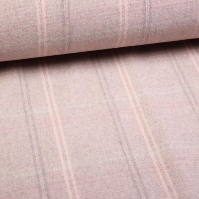 Tissu manteau carreaux Rose
