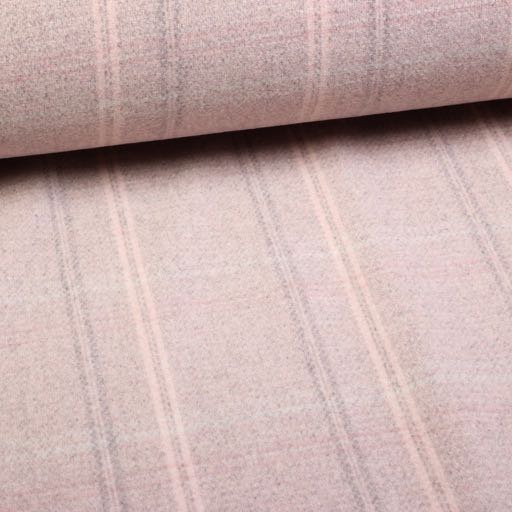 Tissu manteau carreaux Rose