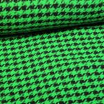 Tissu tweed Pied-de-poule vert